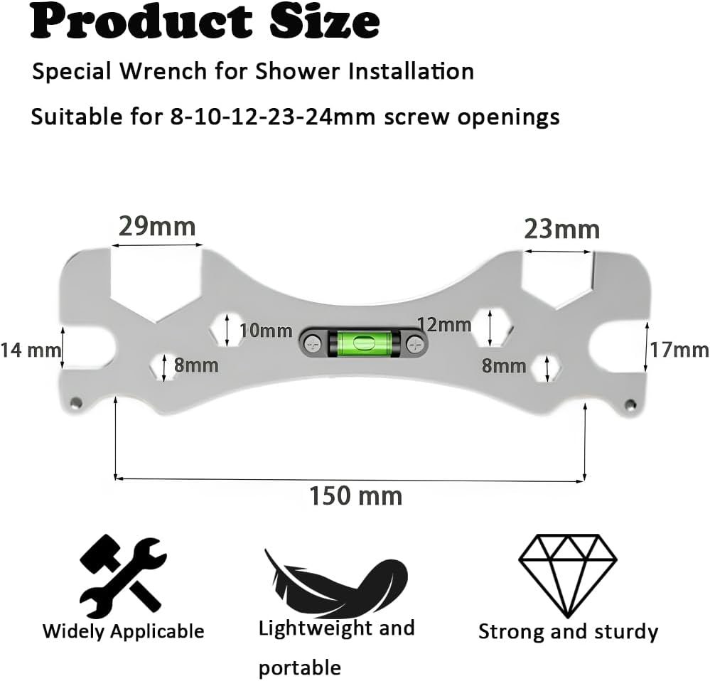 Multi-function wrench with leveling device for bathroom
