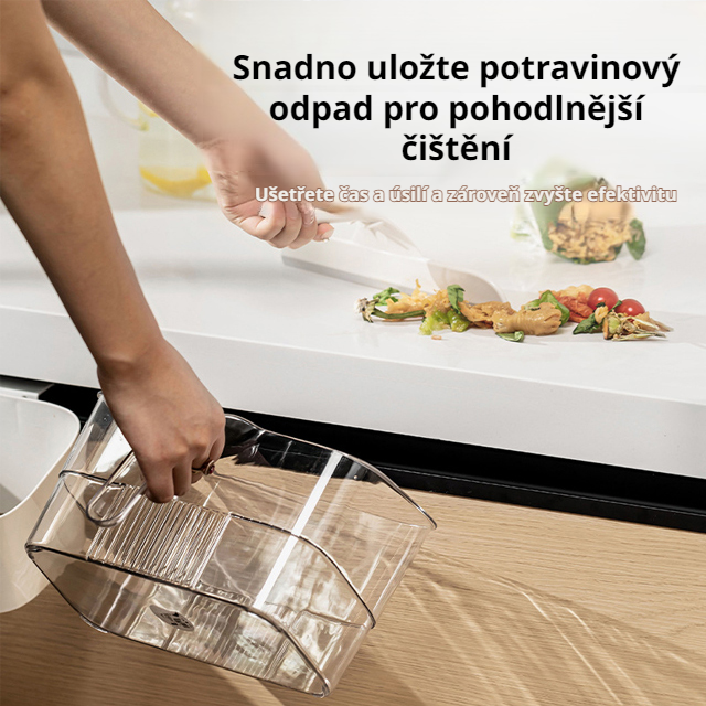Nástěnný odpadkový koš s lopatkou – Jedním tahem čistý