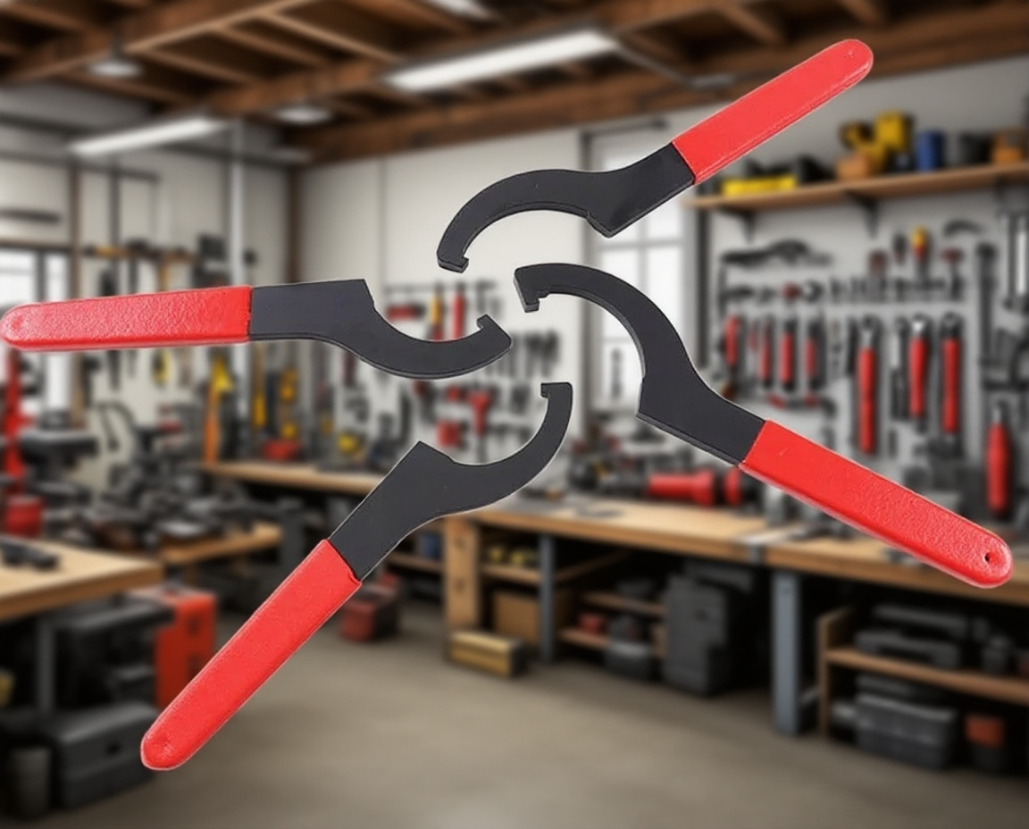 초승달형 렌치로 손쉬운 너트 작업