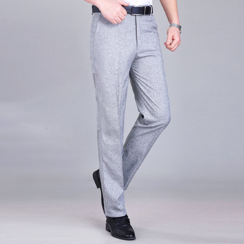 린넨 아이스 하이웨스트 캐주얼 팬츠