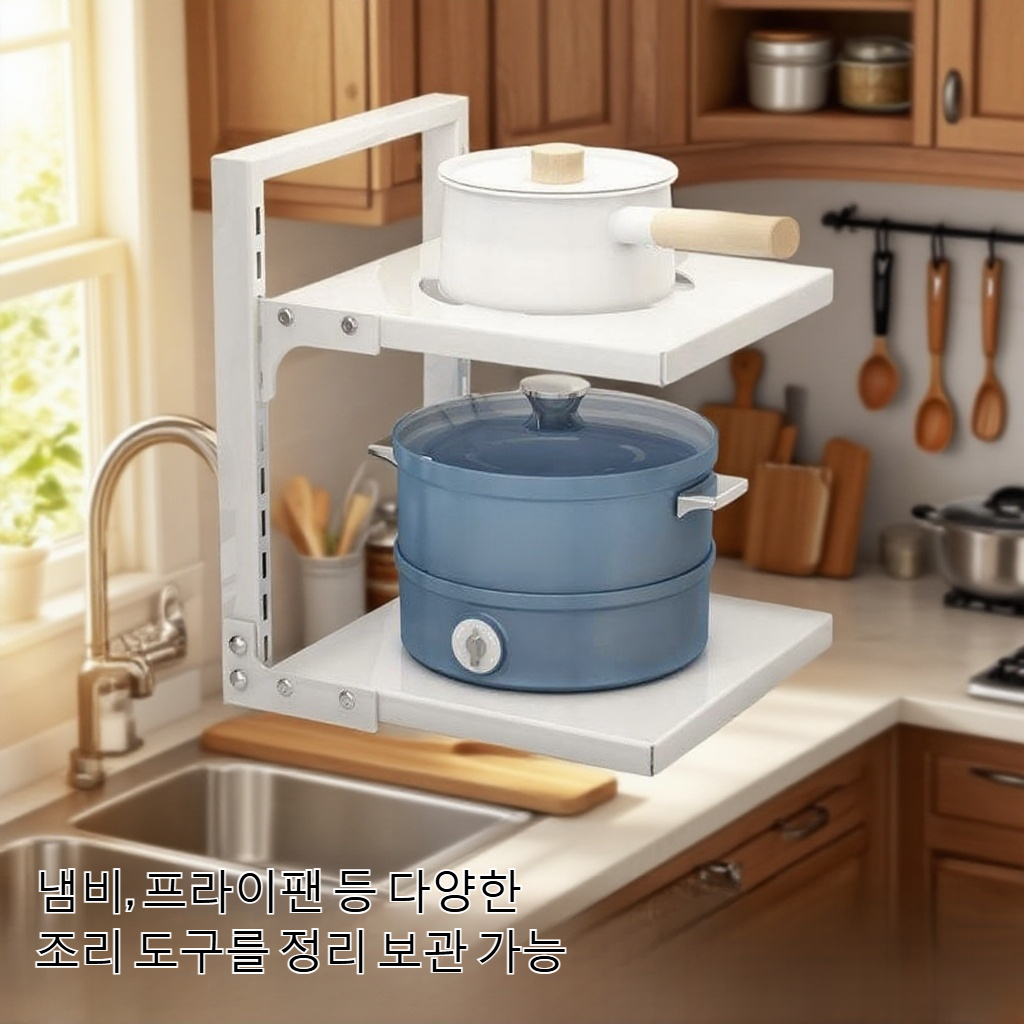 냄비걸이 조리대 스테인리스 스틸 수납장