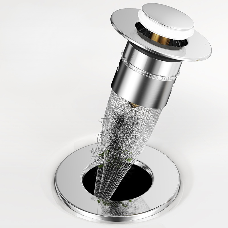 洗手盆漏水塞子脸盆通用下水器弹跳芯过滤网防堵器