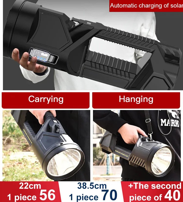 Solar Powered Outdoor Flashlight