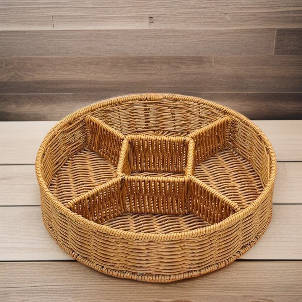 編織零食分格收納籃