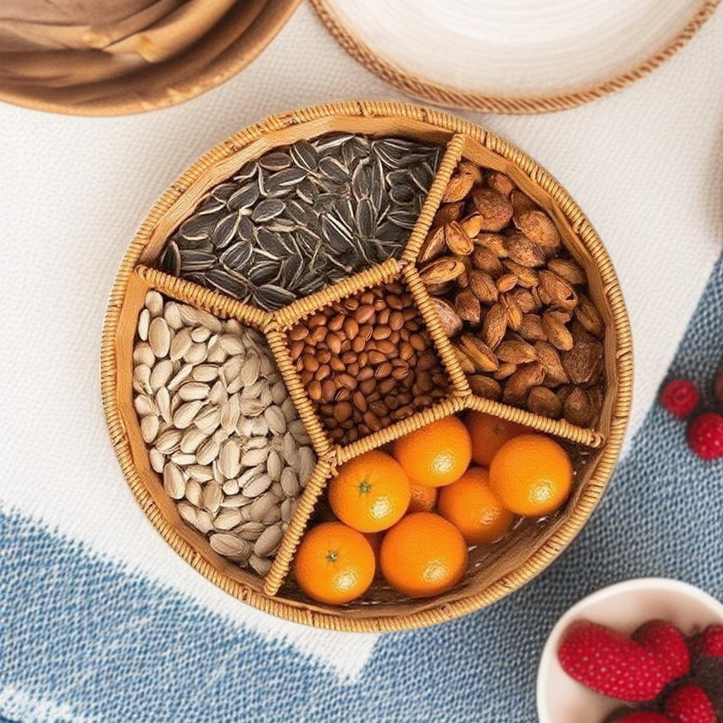 編織零食分格收納籃