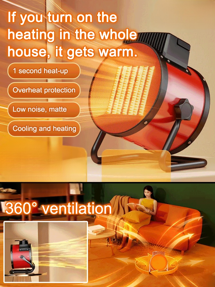 High power energy saving small steel cannon electric heater