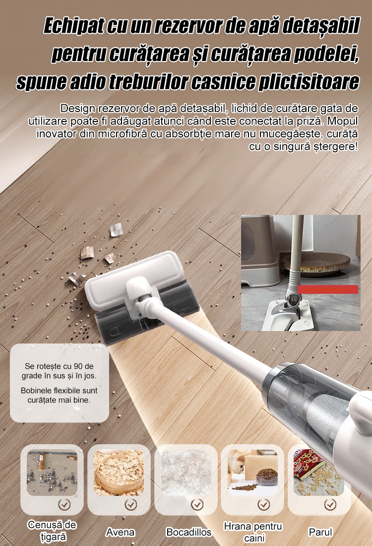 Mașină mare de aspirare și de curățat pentru îndepărtarea acarienilor