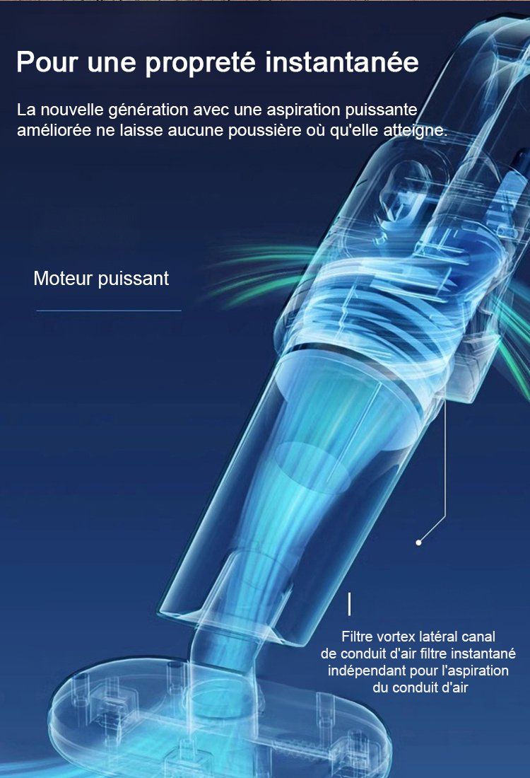 [Aspiration et nettoyage sans fil intégrés] Grande machine d'aspiration et de nettoyage des acariens