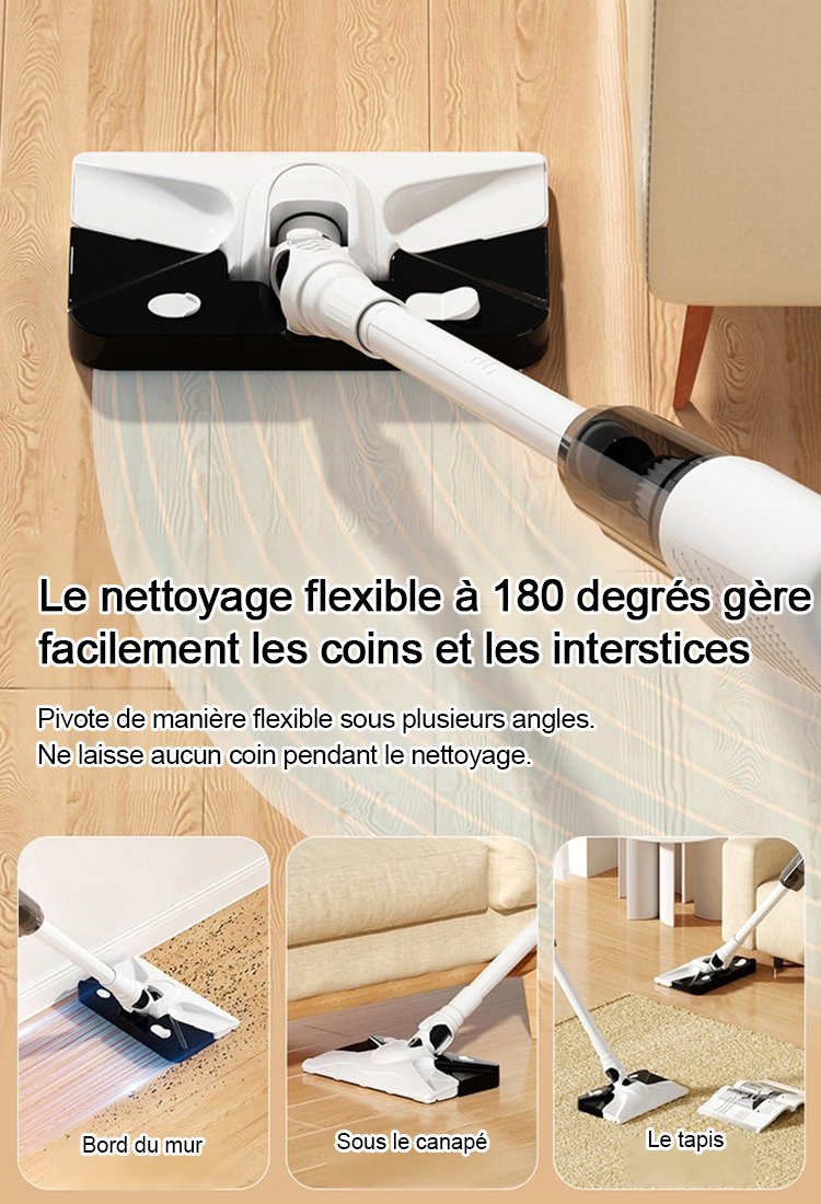 [Aspiration et nettoyage sans fil intégrés] Grande machine d'aspiration et de nettoyage des acariens