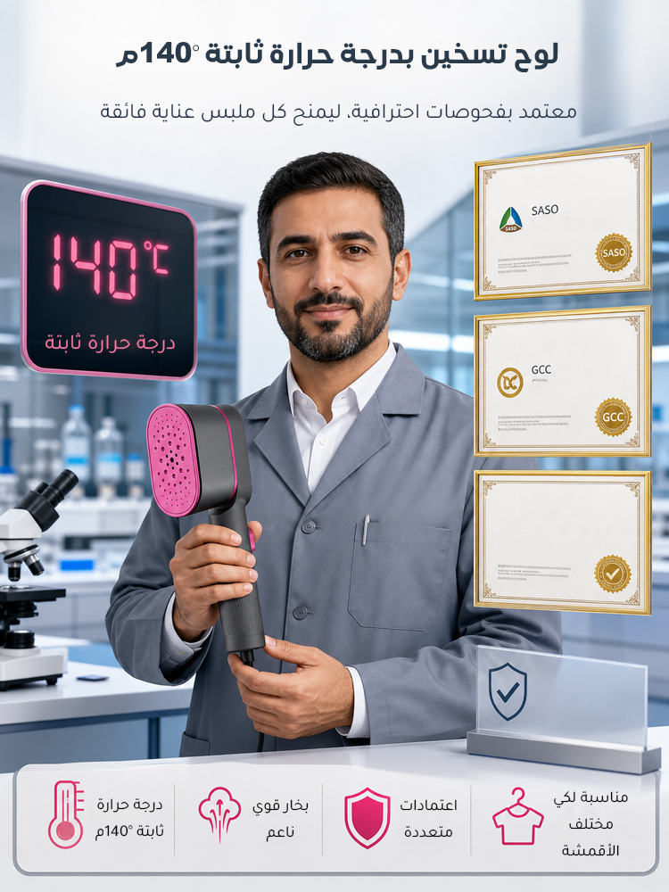 مكواة بخار يدوية منزلية بـ7 مستويات حرارة (إزالة التجاعيد خلال ثانية واحدة)
