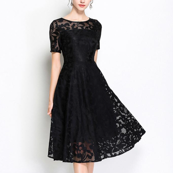 【レースワンピース】エレガントな雰囲気を演出。結婚式やパーティーなどに最高。