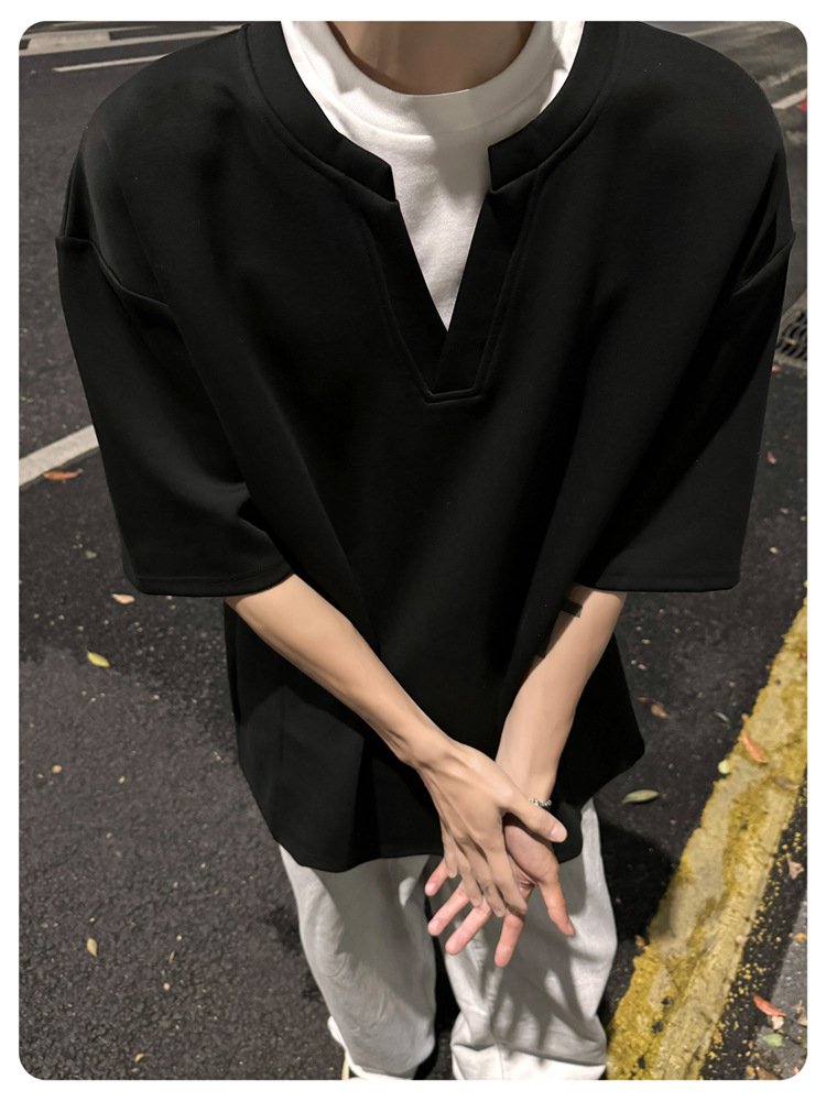 おしゃれメンズ向けニッチデザイン半袖Tシャツ素材感