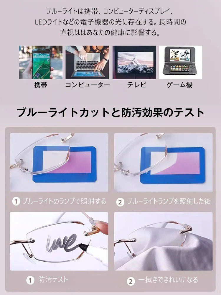 累進多焦点ブルーライト対策老眼鏡