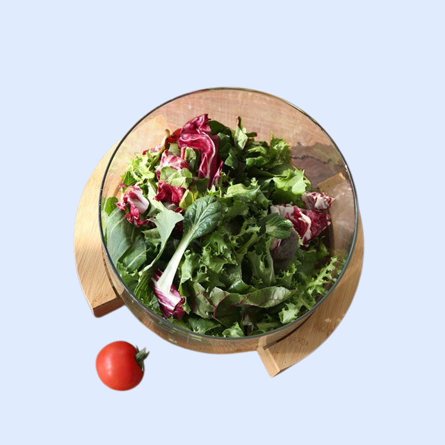 우드 받침 샐러드볼 3600ml (우드집게 포함)