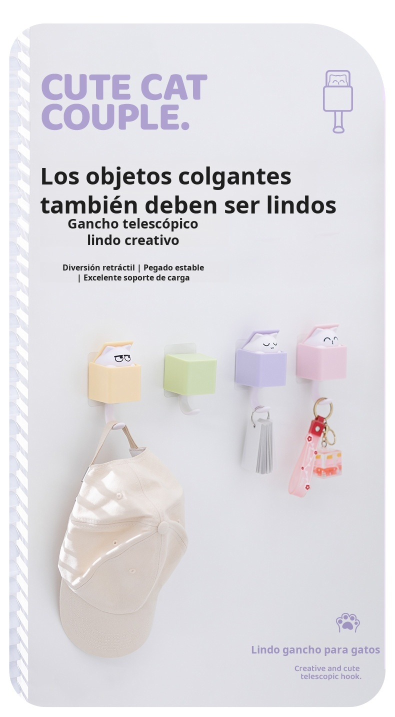 Gancho para gato de pared con diseño adorable
