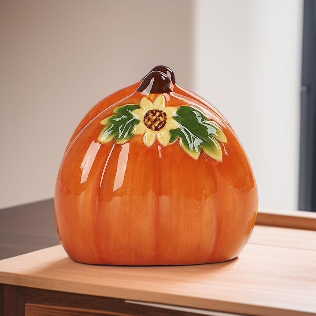 カボチャの形をした陶器のコップ
