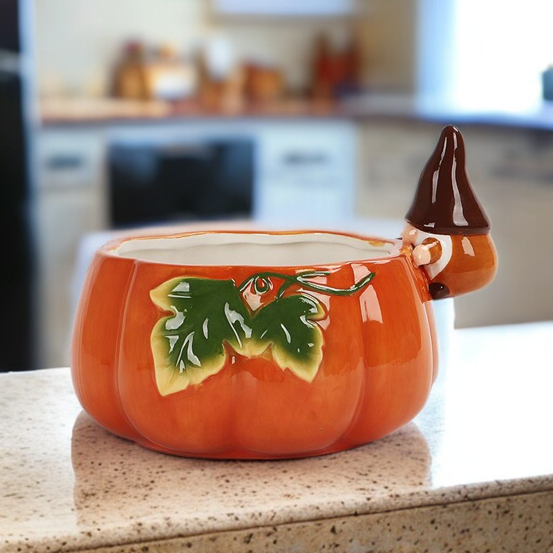 インテリアとして使えるカボチャ陶器コップ