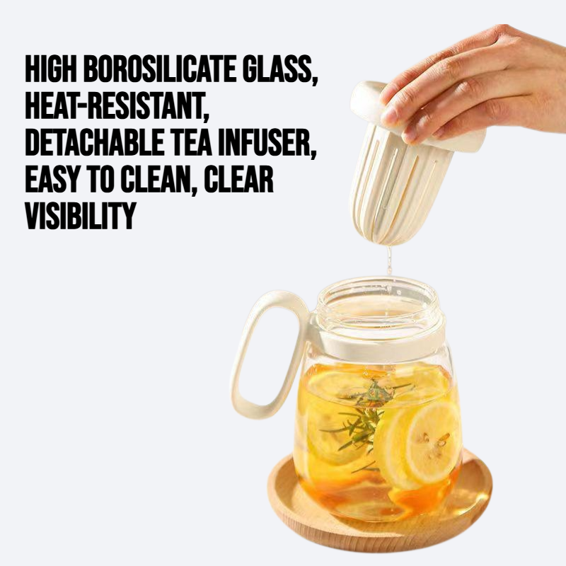 Tea separation and brewing glass cup