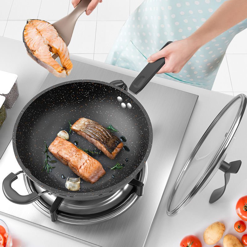 マイカ石コーティングのノンスティック鍋