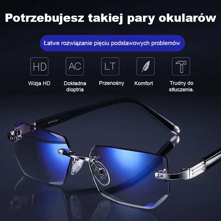 Powiększające okulary diamentowe z zoomem