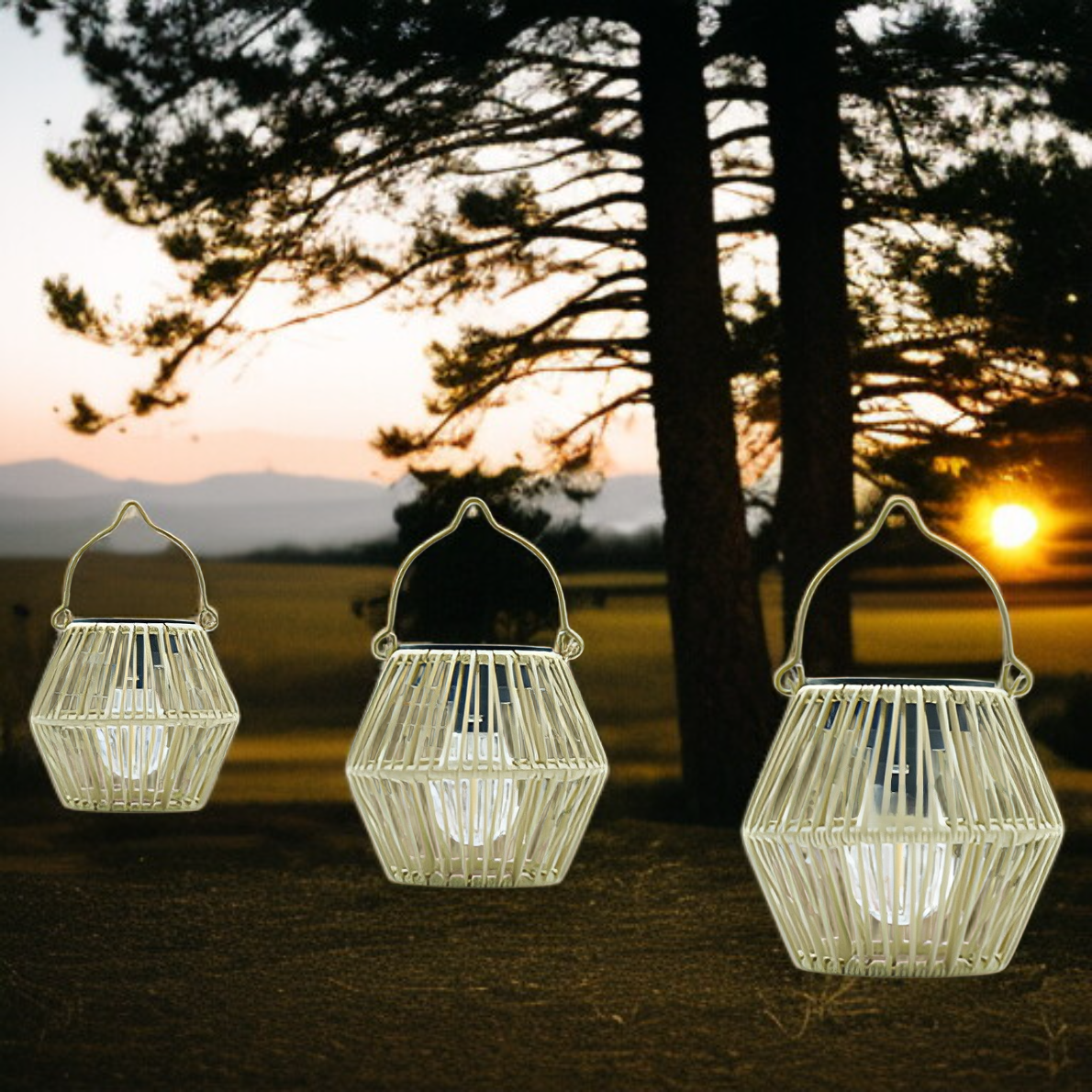 屋外吊り下げ防水ライト 手持ち灯籠 ガーデンデコレーション