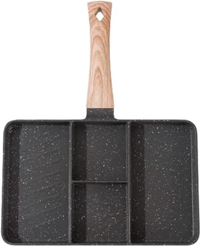 家庭用卵焼き鍋白い四穴フライパン麦飯石がついていないフライパンフライパンステーキ朝食鍋