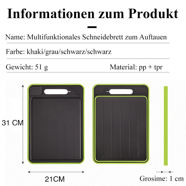 Multifunktionales Auftauen Schneidebrett