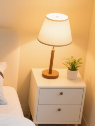 クリエイティブなLEDタッチベッドサイドランプの全体画像