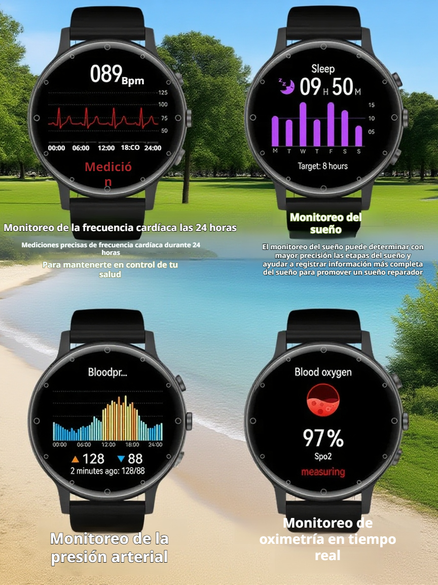 Nuevo reloj inteligente ultradelgado con Bluetooth y medición de glucosa por voz