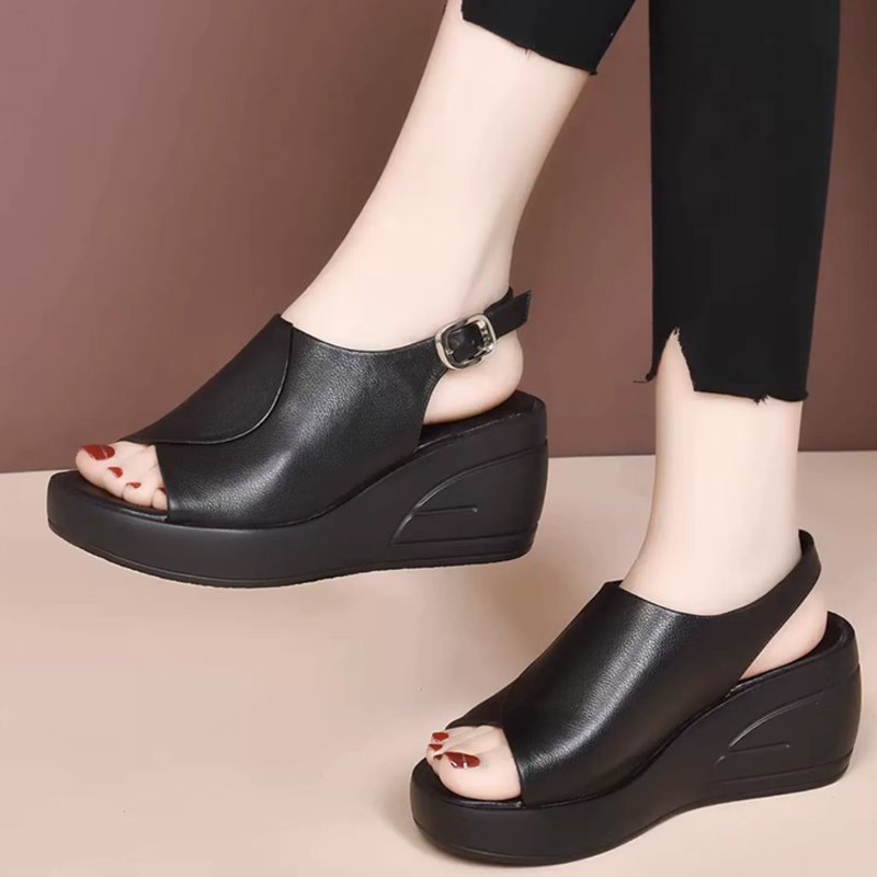 웨지 통굽 샌들