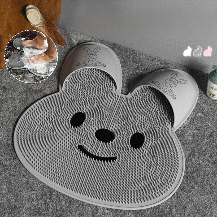 토끼 실리콘 마사지 매트 욕실 미끄럼 방지 매트