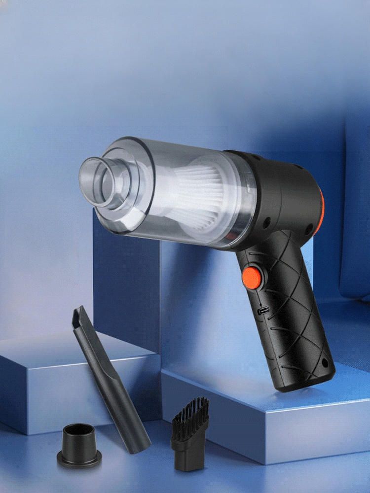 Nový bezdrátový automobilový vysavač a mini foukací a sací zařízení v jednom