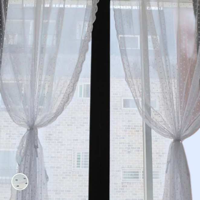 透け感あり・見えにくいレースカーテン・ベッドルーム用ウィンドウシアー