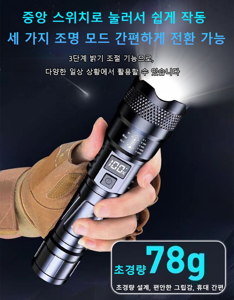 레이저 포 강광 손전등