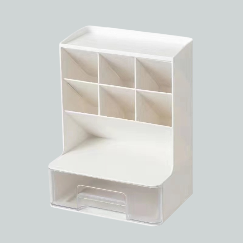 Slanted cosmetic storage box