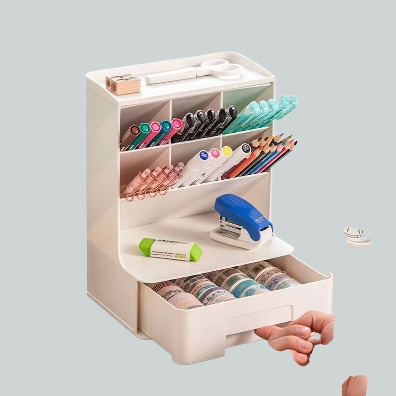Slanted cosmetic storage box