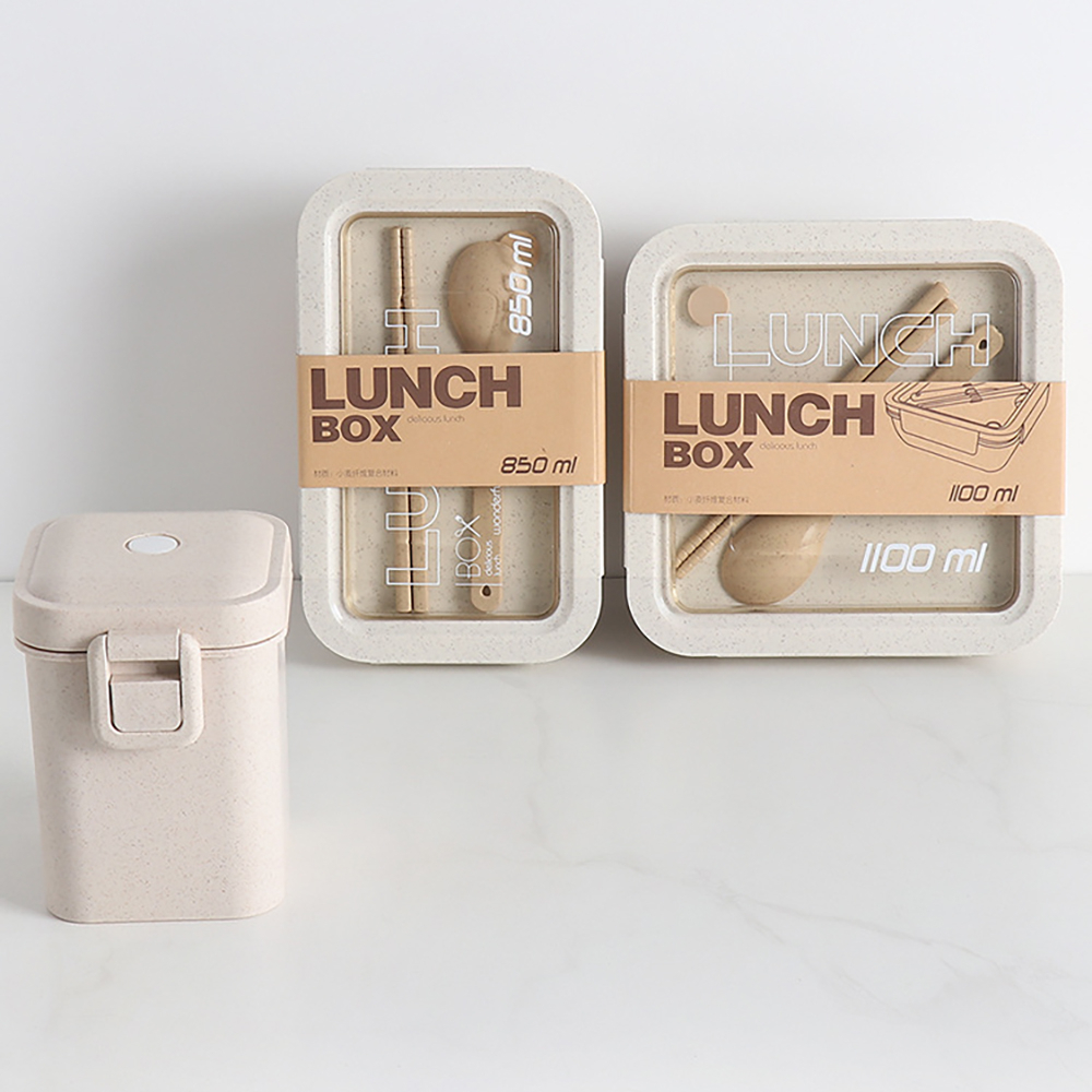 밀짚 도시락 도시락 업소 식기 전자레인지 밀짚