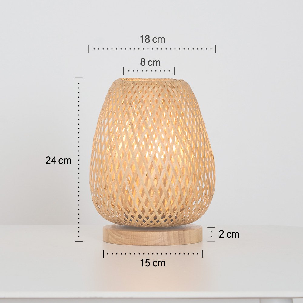 Simple rattan table lamp