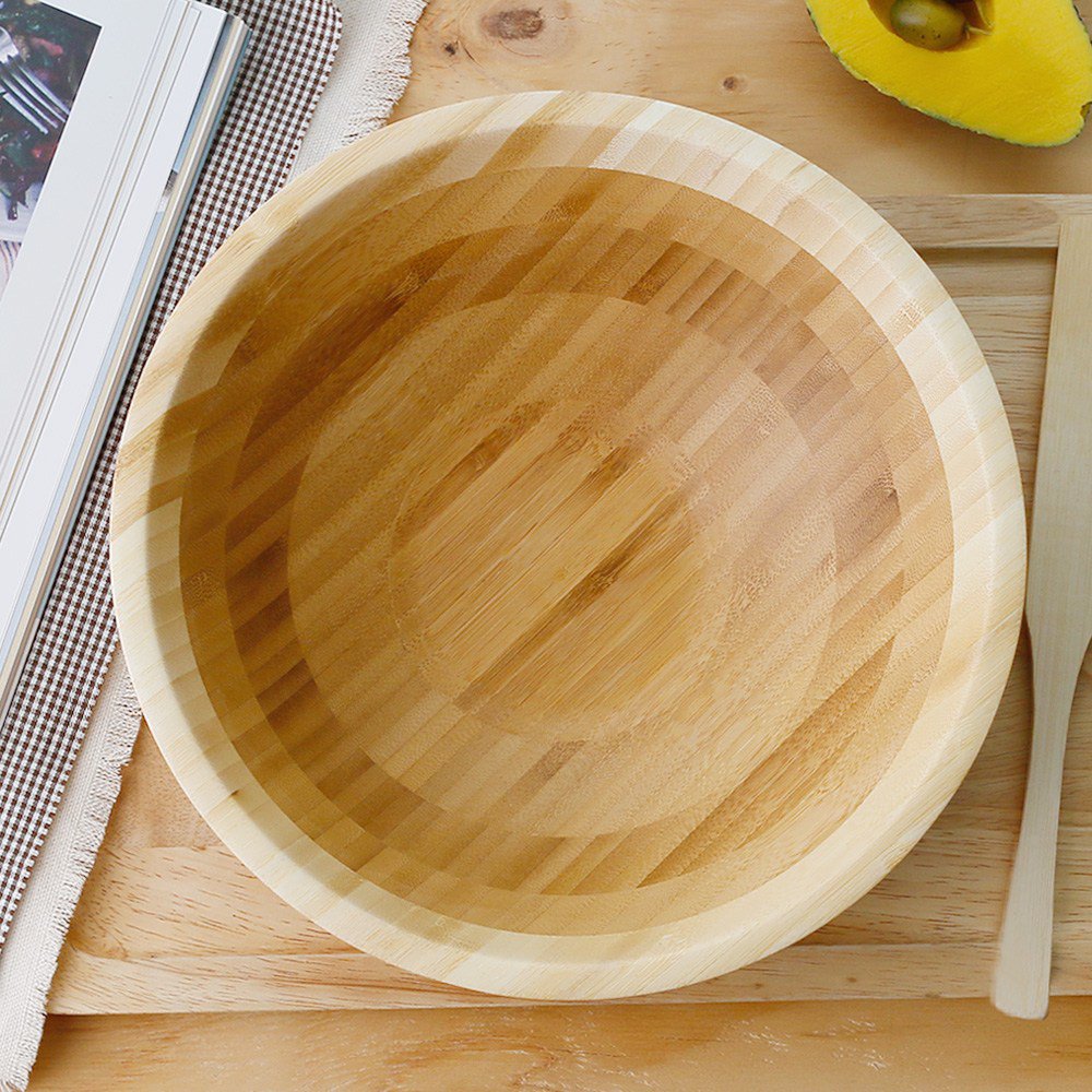 Home wooden salad bowl