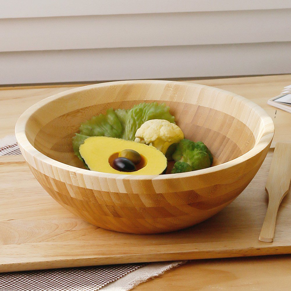Home wooden salad bowl
