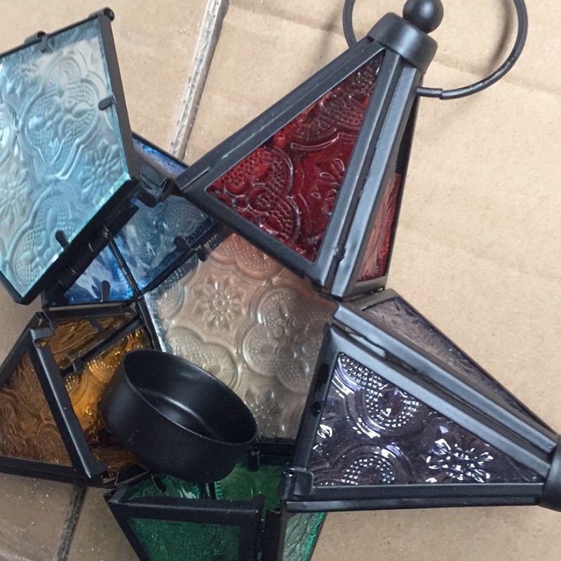 Sternkerzenständer aus Buntglas