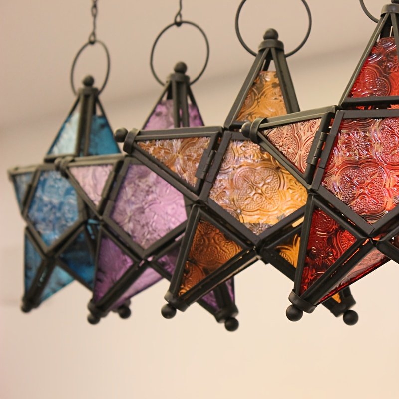 Sternkerzenständer aus Buntglas
