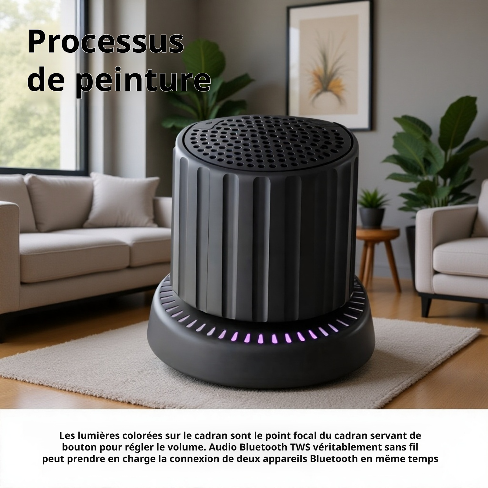 Haut-parleur Bluetooth à bouton magnétique