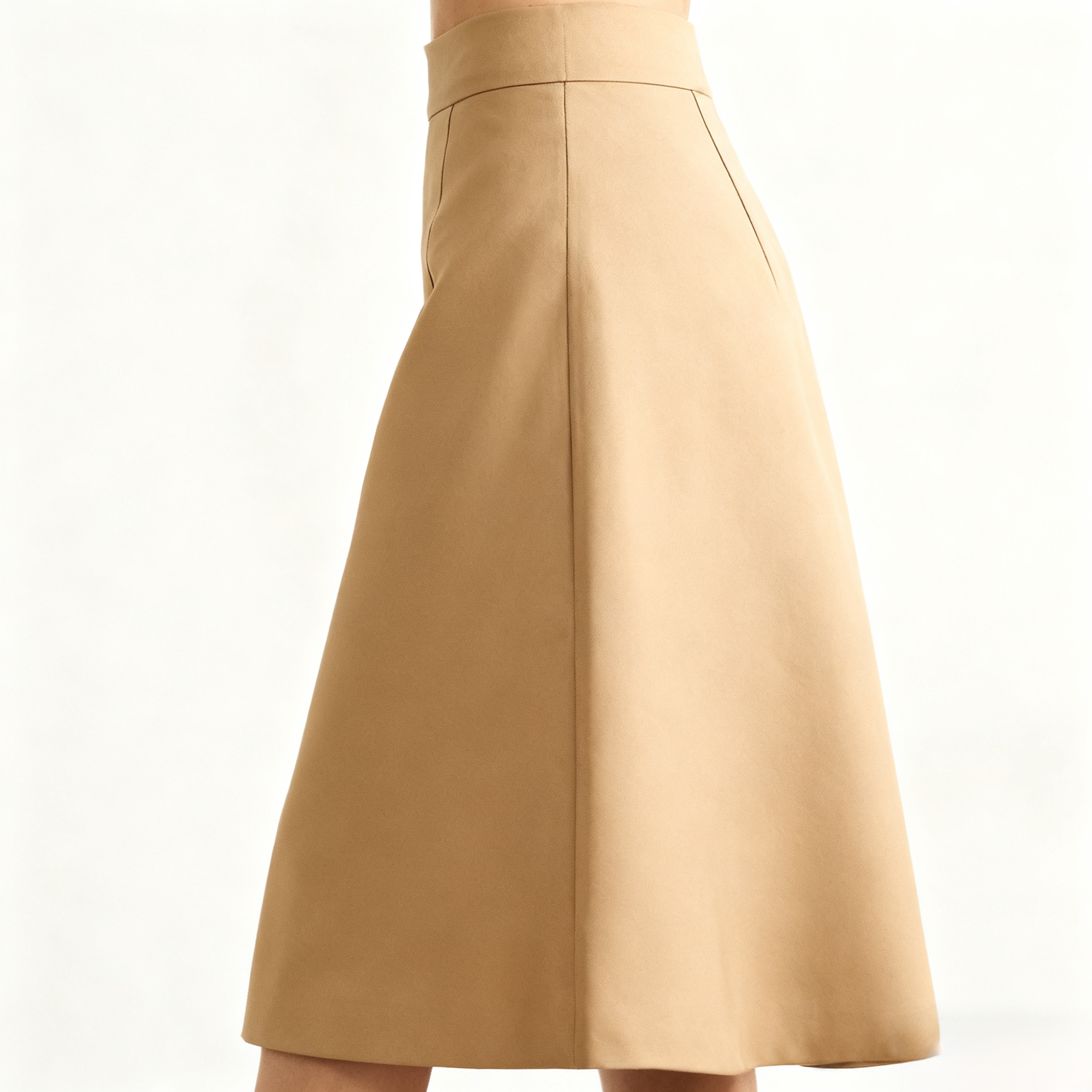 Midirock in Beige – Seitenansicht