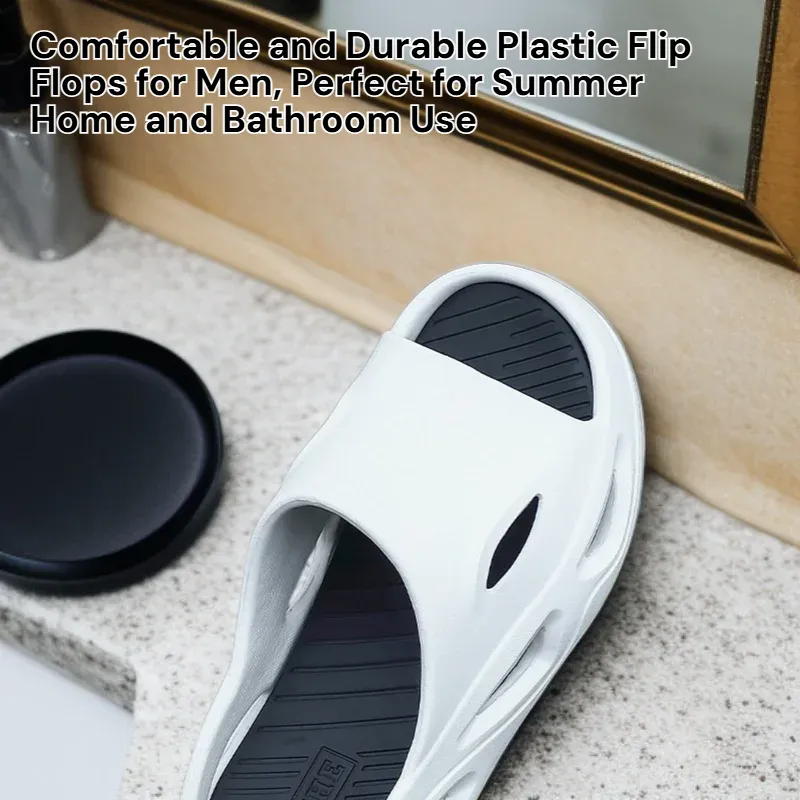 Bequeme und langlebige Herren-Flip-Flops aus Kunststoff, ideal für Sommer, Zuhause und Bad