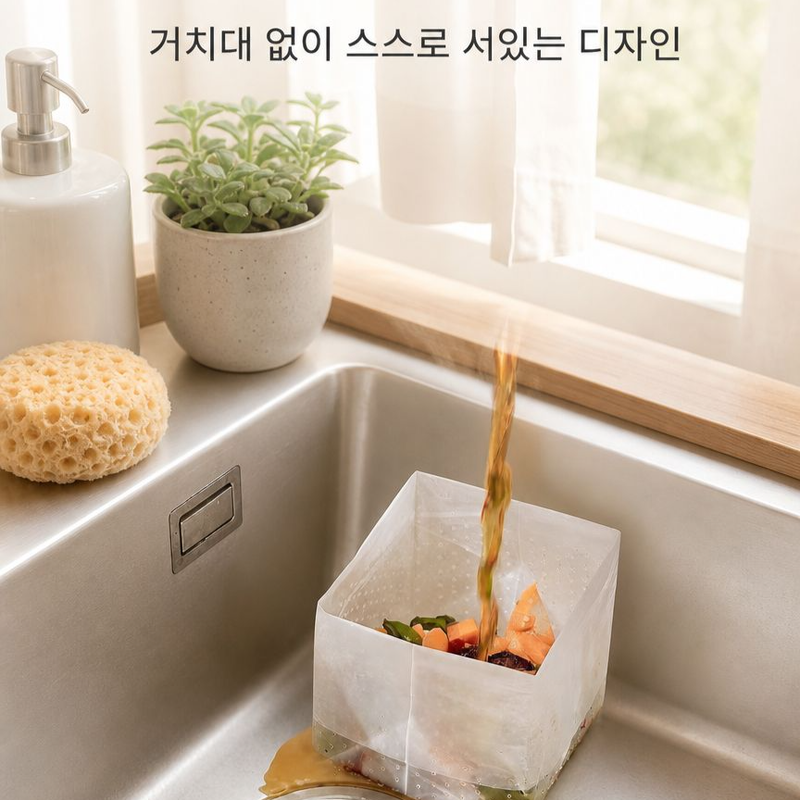 더러운 손을 위한 자립형 주방 쓰레기 봉투