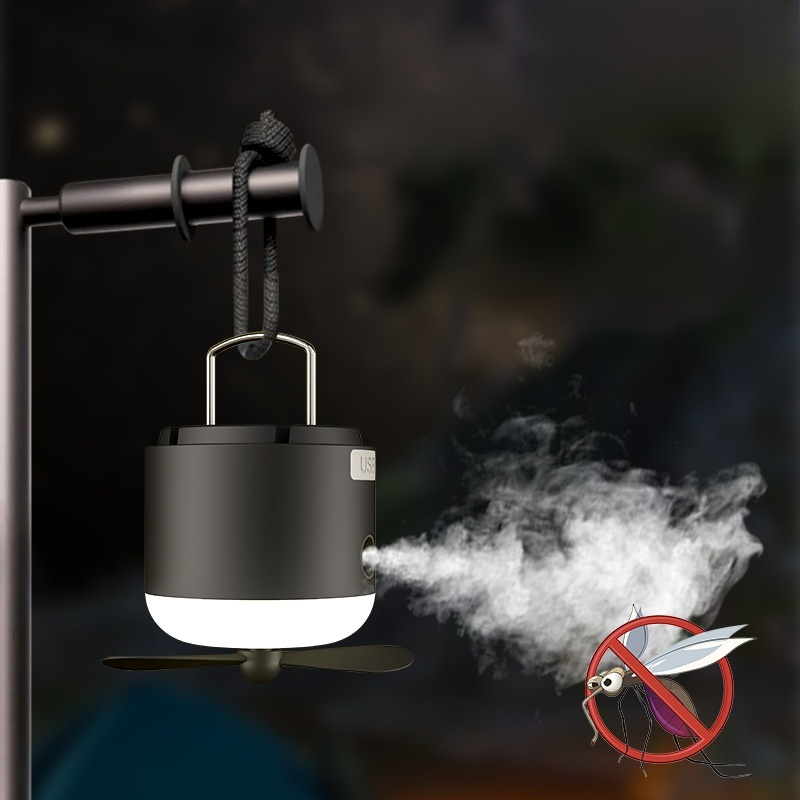 Outdoor Tent Lamp with Fan and Mosquito Repellent