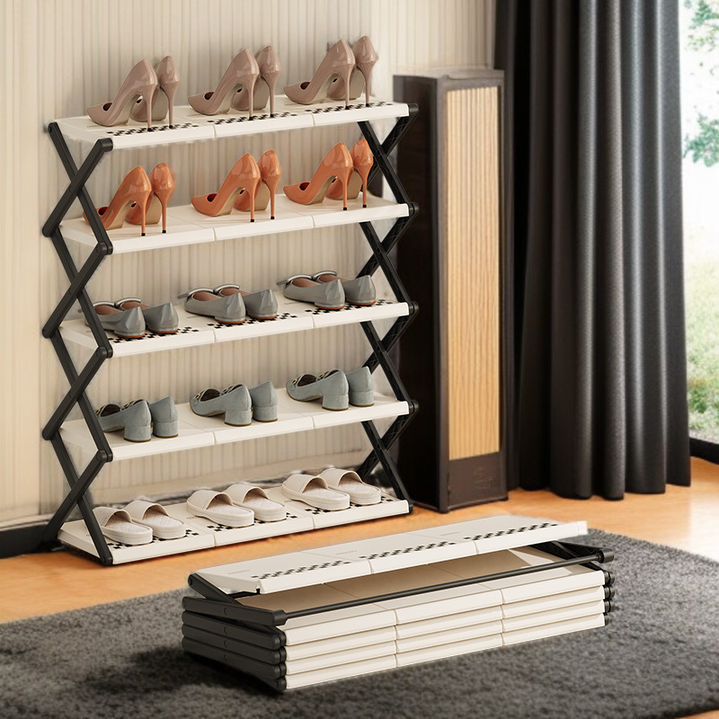 Mehrstöckiges Schuhregal für den Hausgebrauch Regal faltbar tallationsfreies Schuhregal TürSchuhschr