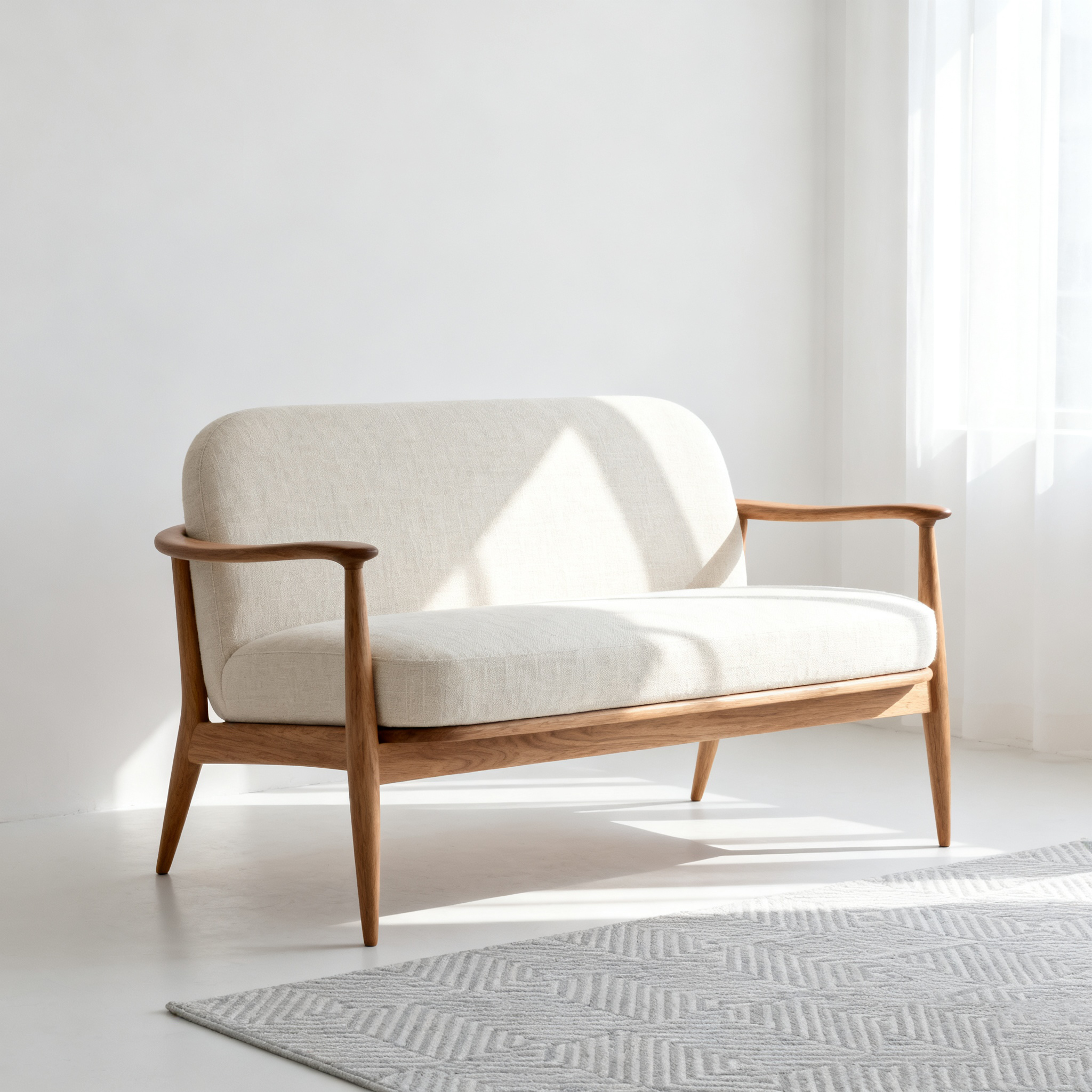 Detalle del cojín suave del sofá blanco