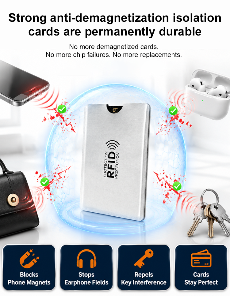 Anti-degaussing and anti-theft cardholder